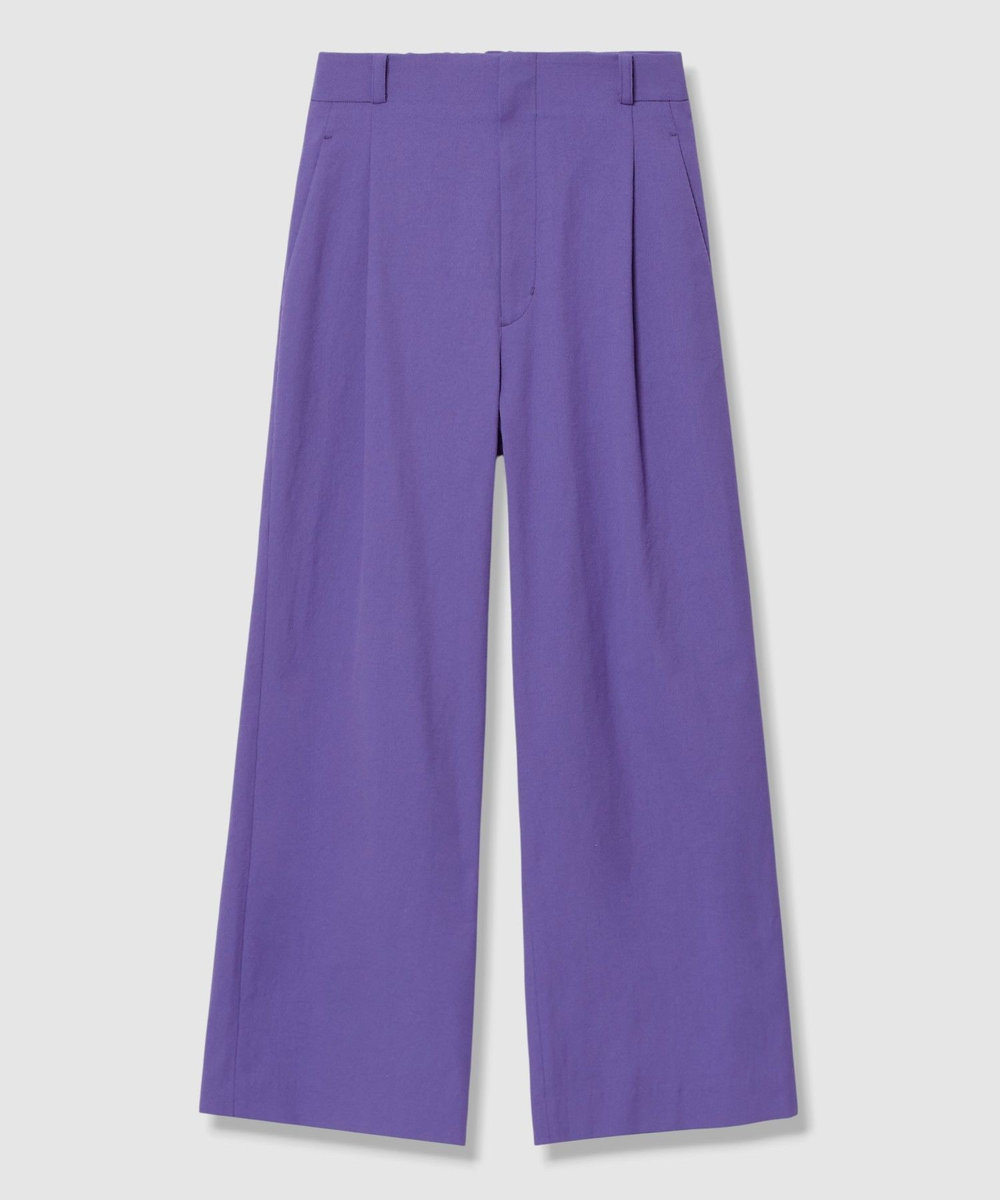 allureville シェルタリングタックワイドパンツ パープル (51)