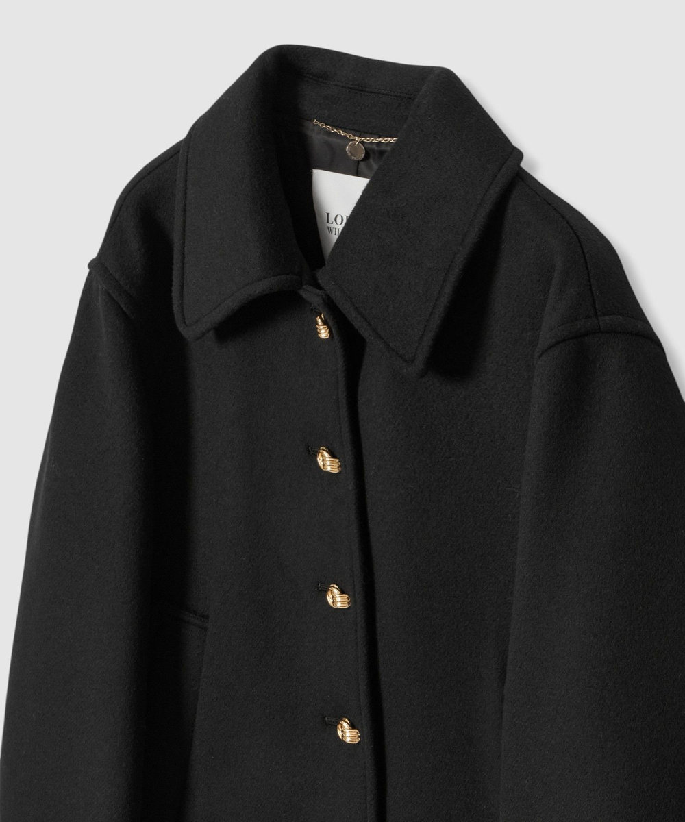 LOULOU WILLOUGHBY シャルムビーバーショートコート ブラック (95)