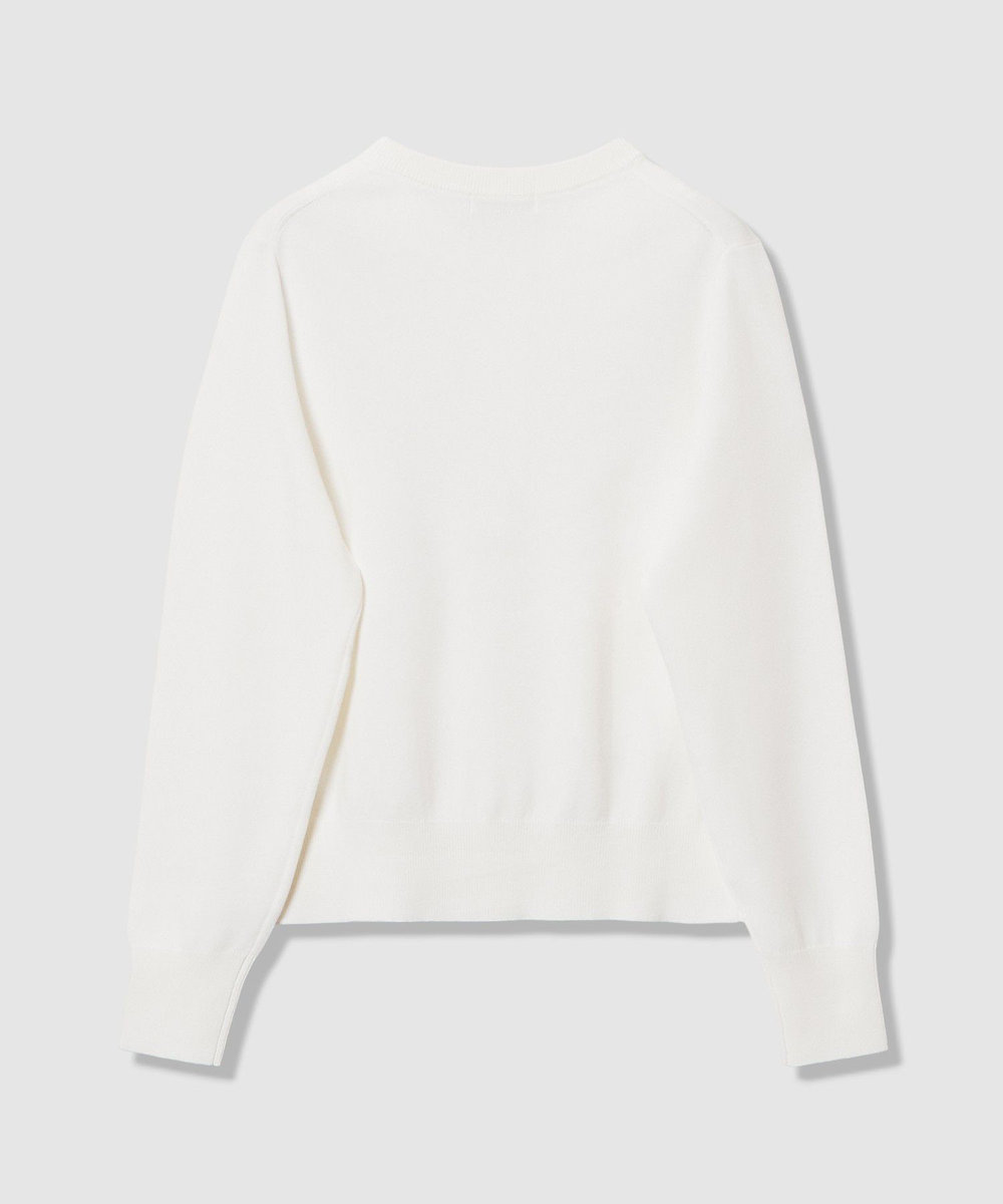 allureville ポケットクルーカーディガン オフホワイト (02)