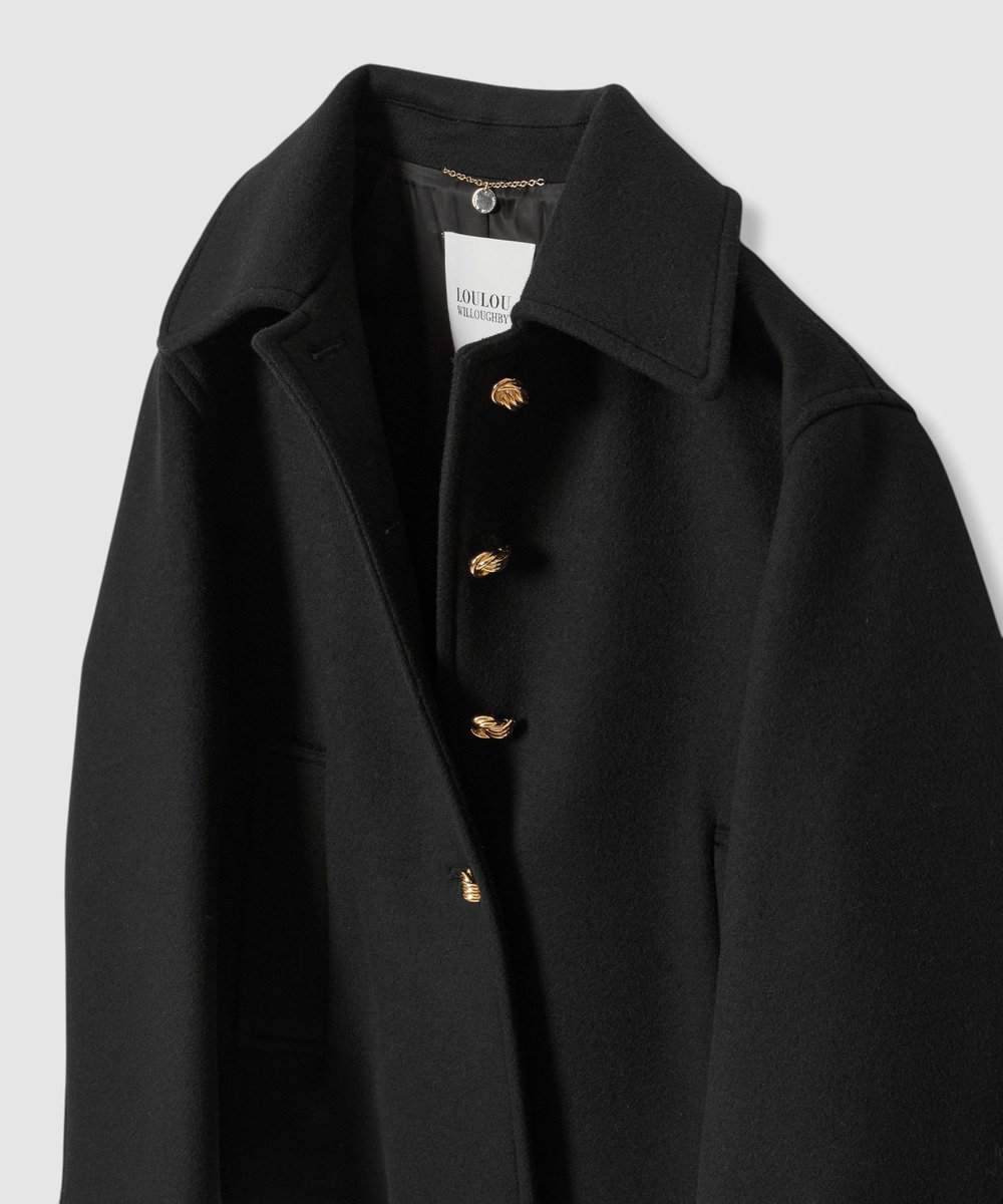 LOULOU WILLOUGHBY シャルムビーバーショートコート ブラック (95)