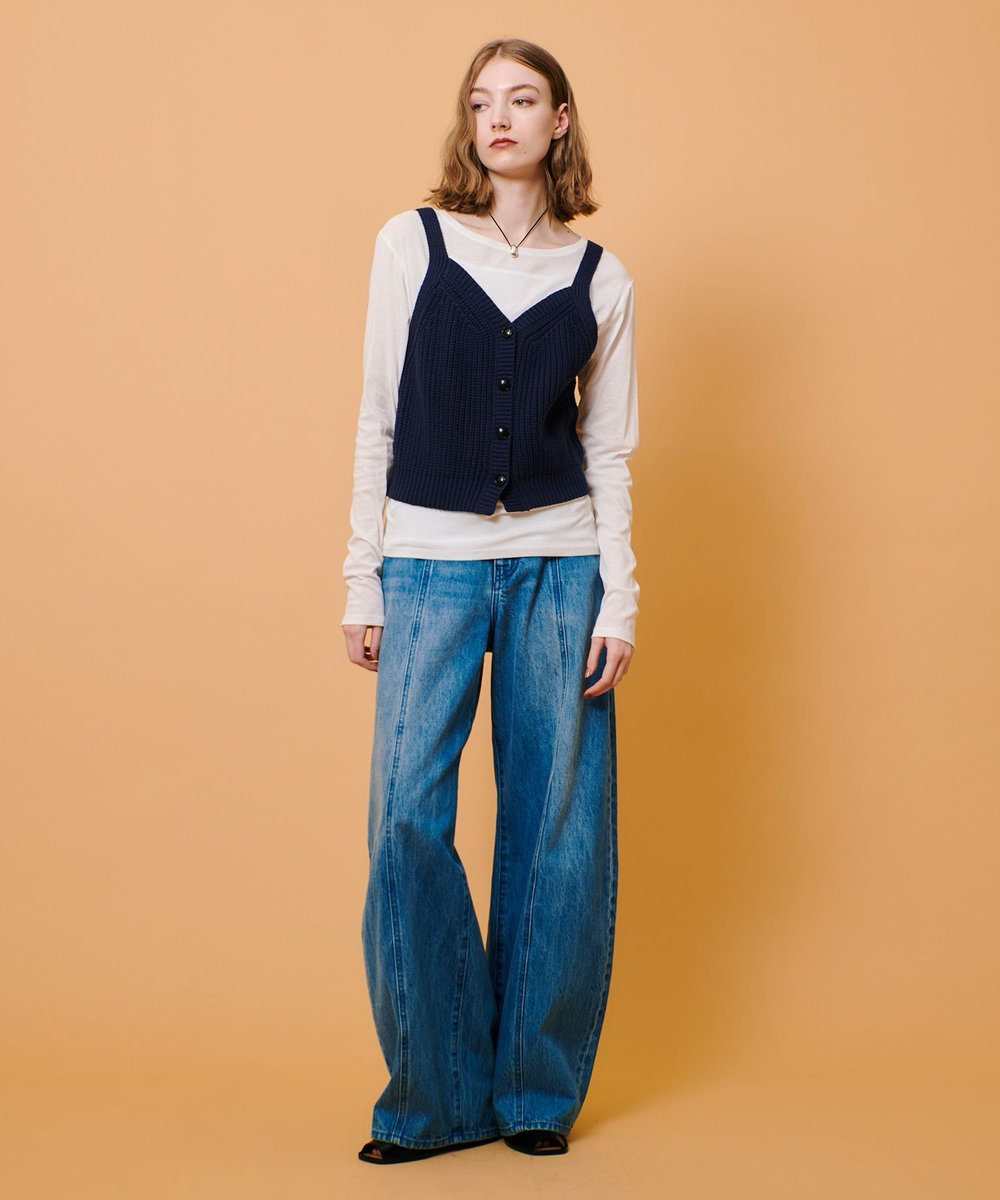 allureville ◇ラインデニムパンツ ブルー (61)