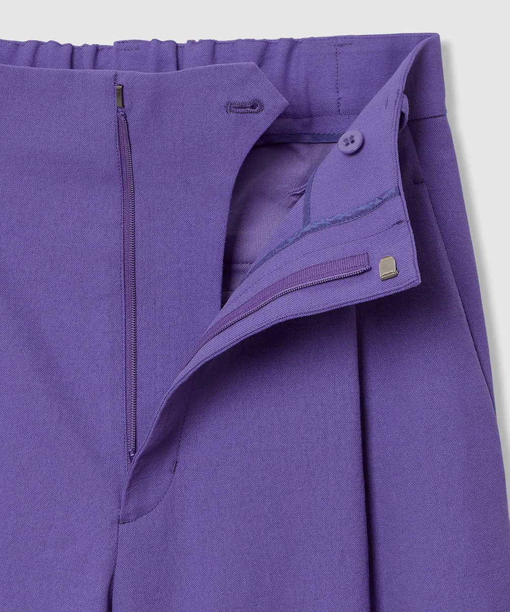allureville シェルタリングタックワイドパンツ パープル (51)