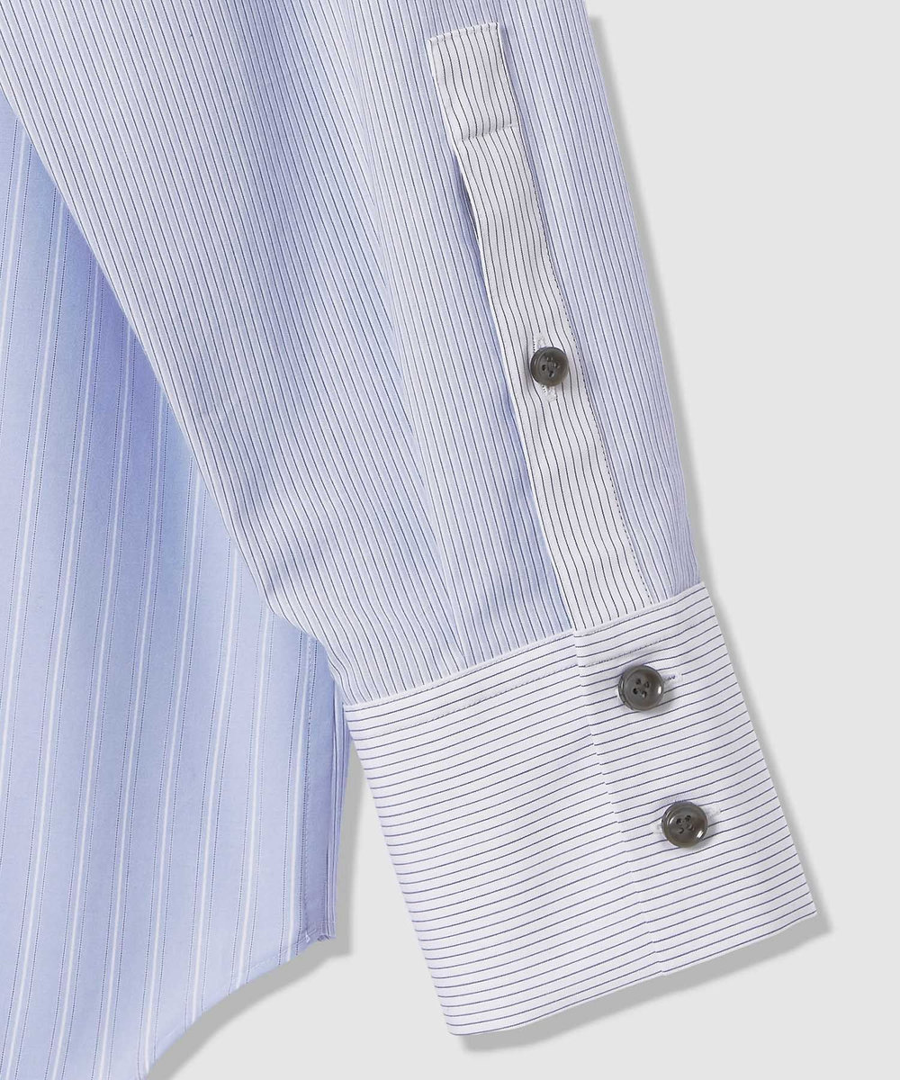 allureville クレイジーストライプシャツ ライトブルー (62)