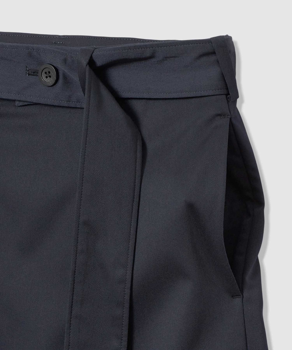 allureville サテンストレッチベルテッドパンツ ネイビー (65)