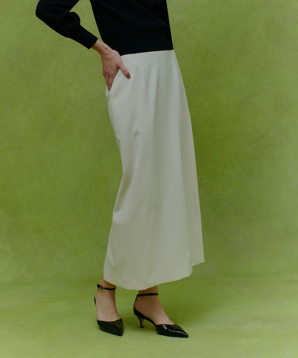 LOULOU WILLOUGHBY 【LOULOU WILLOUGHBY】ダブルクロスタイトスカート アイボリー (04)