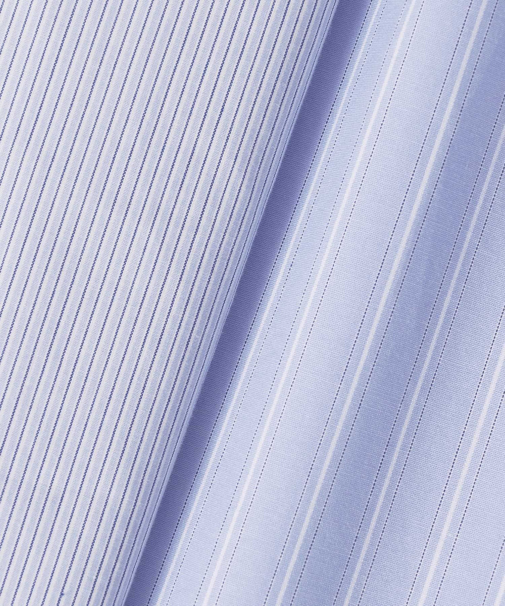 allureville クレイジーストライプシャツ ライトブルー (62)