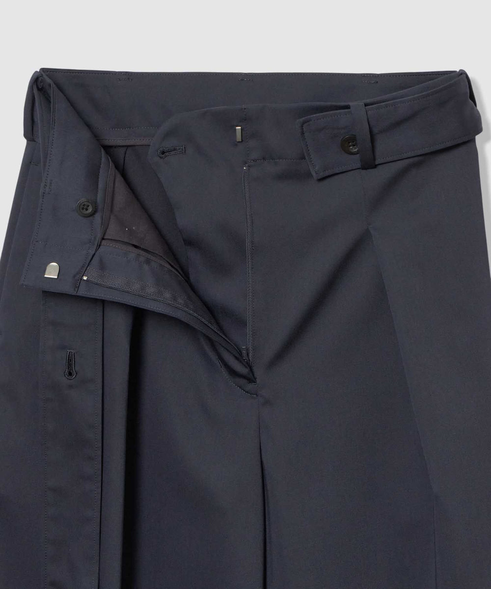 allureville サテンストレッチベルテッドパンツ ネイビー (65)