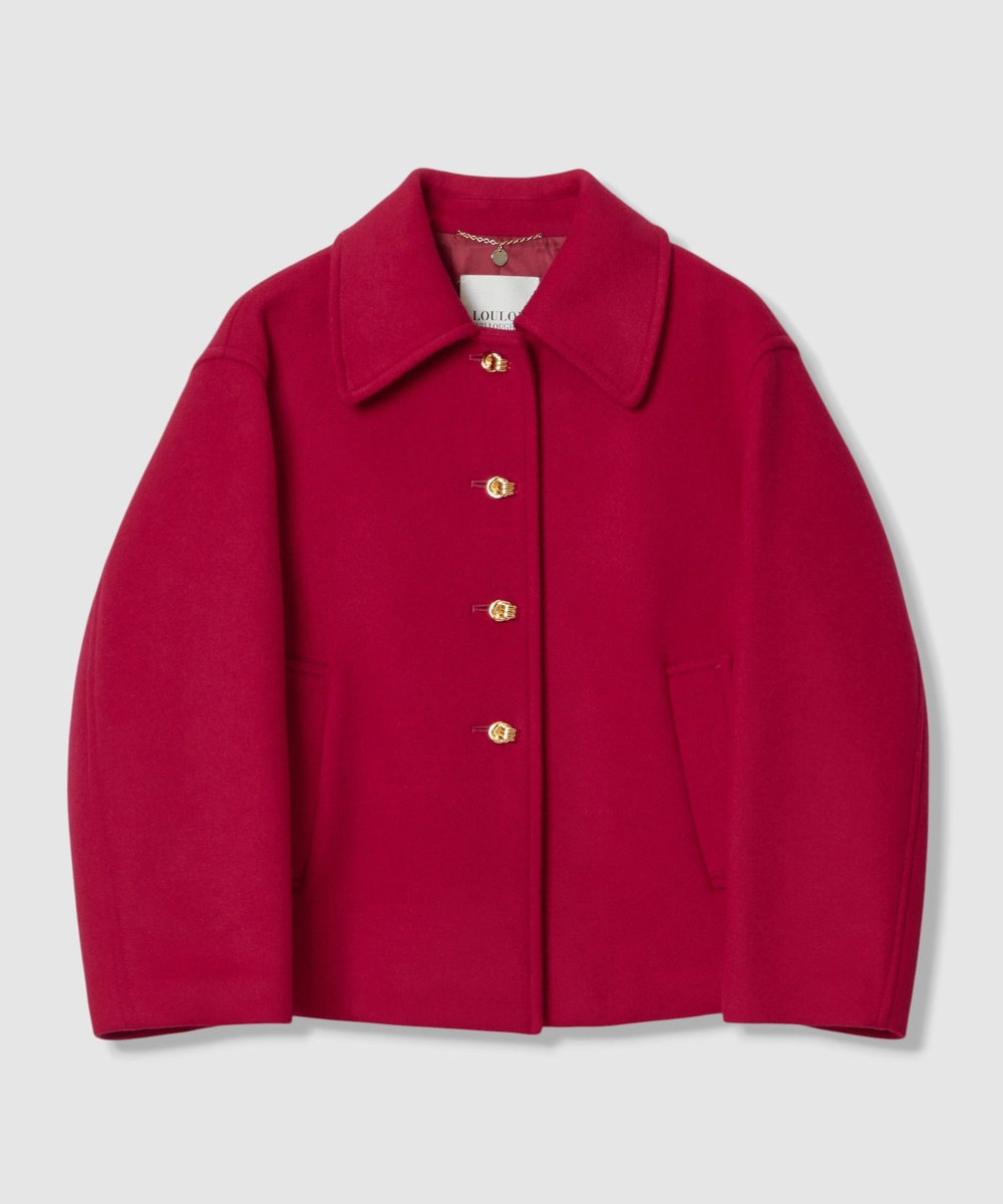 LOULOU WILLOUGHBY シャルムビーバーショートコート レッド (43)