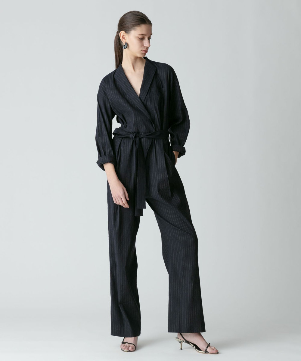 allureville リネンコンジャンプスーツ ネイビー (65)