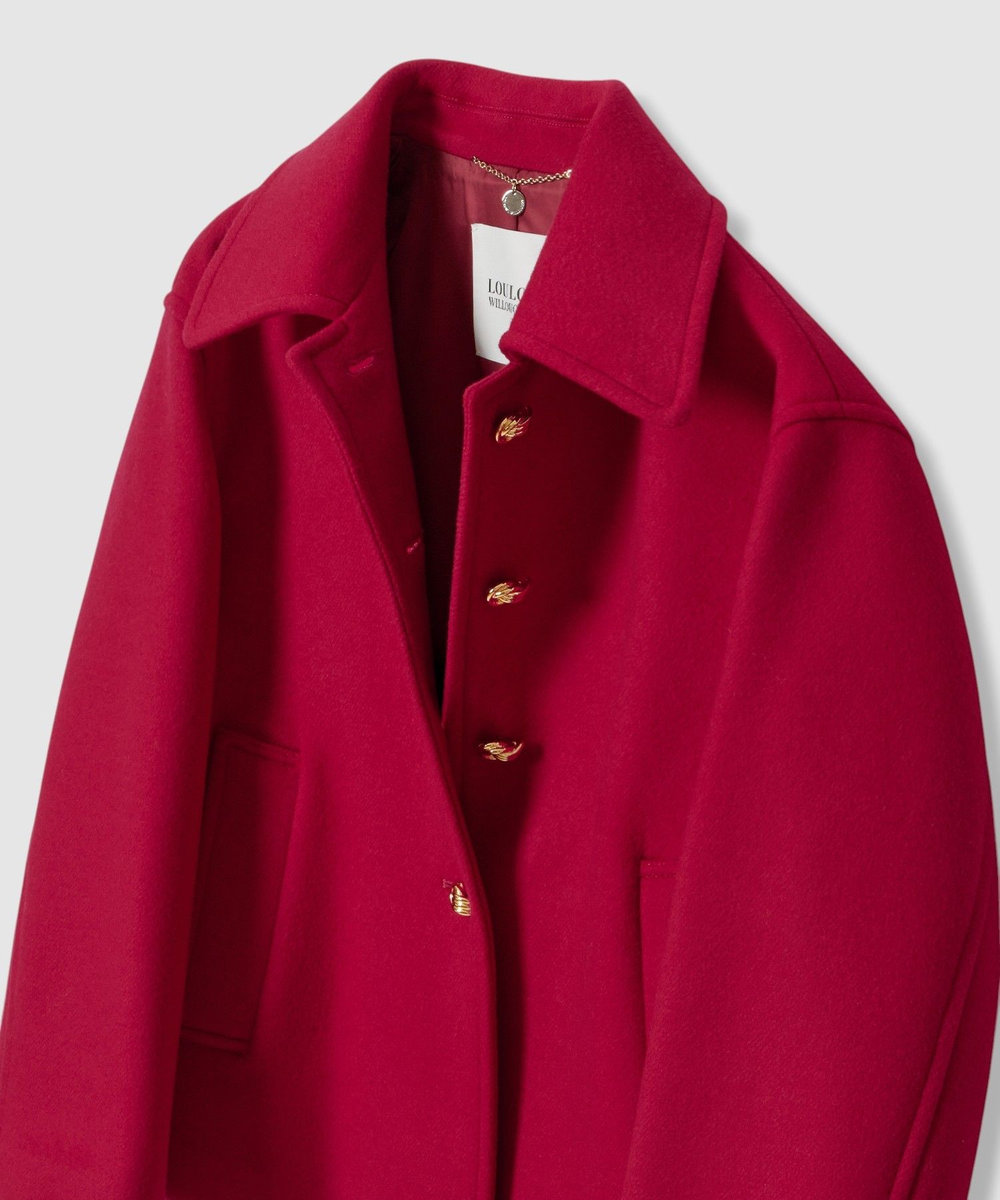 LOULOU WILLOUGHBY シャルムビーバーショートコート レッド (43)