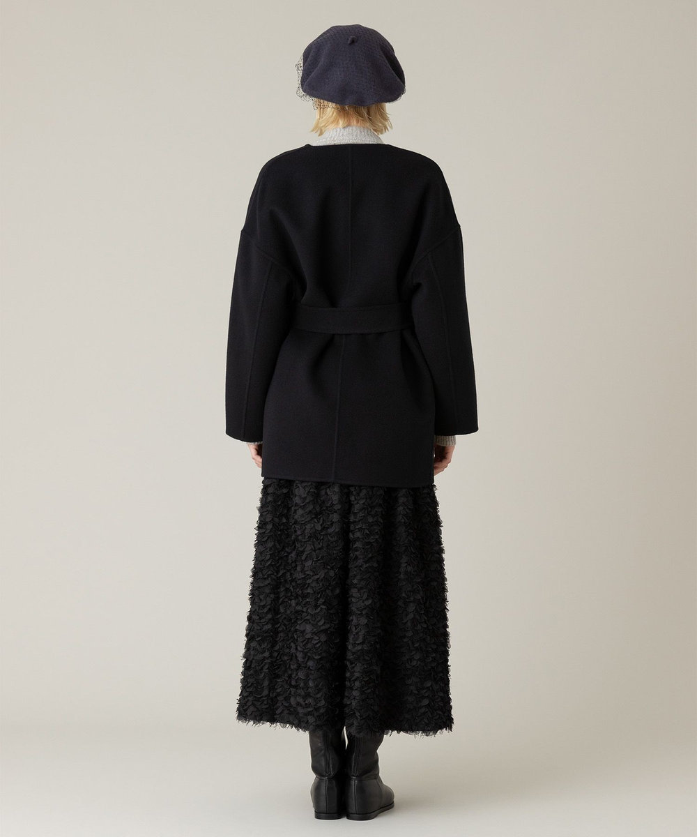 LOULOU WILLOUGHBY シャルムビーバーリバーミドルコート ブラック (95)