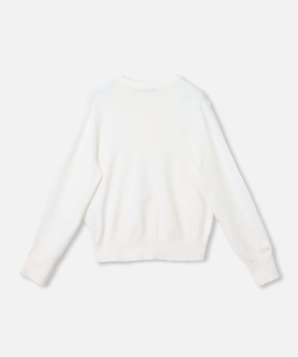 allureville ◇ ポケットクルーカーディガン オフホワイト (02)