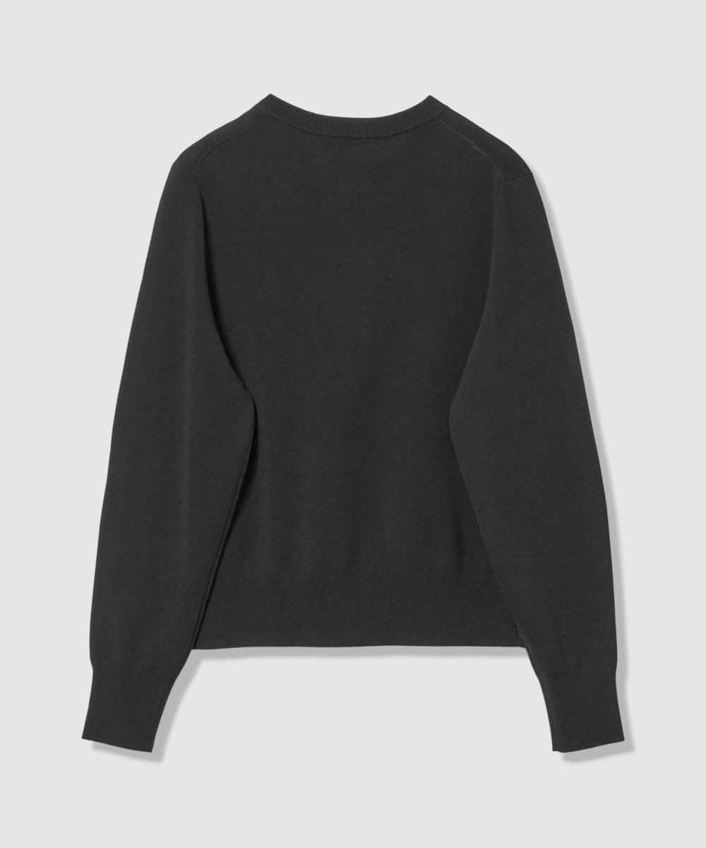 allureville ポケットクルーカーディガン ブラック (95)