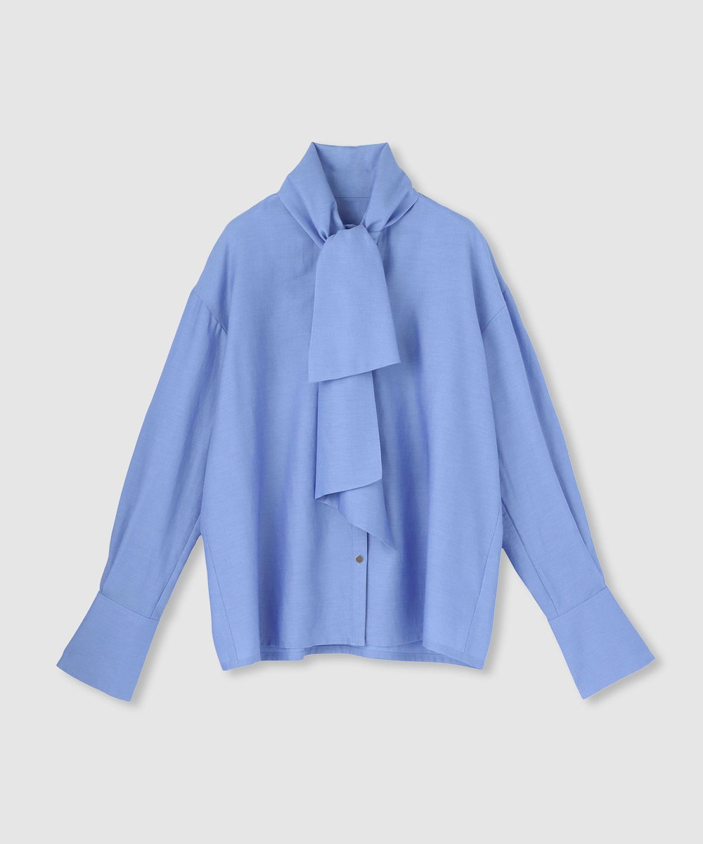 allureville キュプラコットンビッグタイブラウス サックス (63)