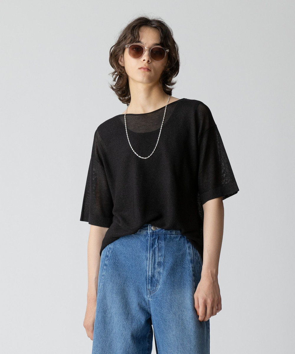allureville スパークルヤーンプルオーバー ブラック (95)