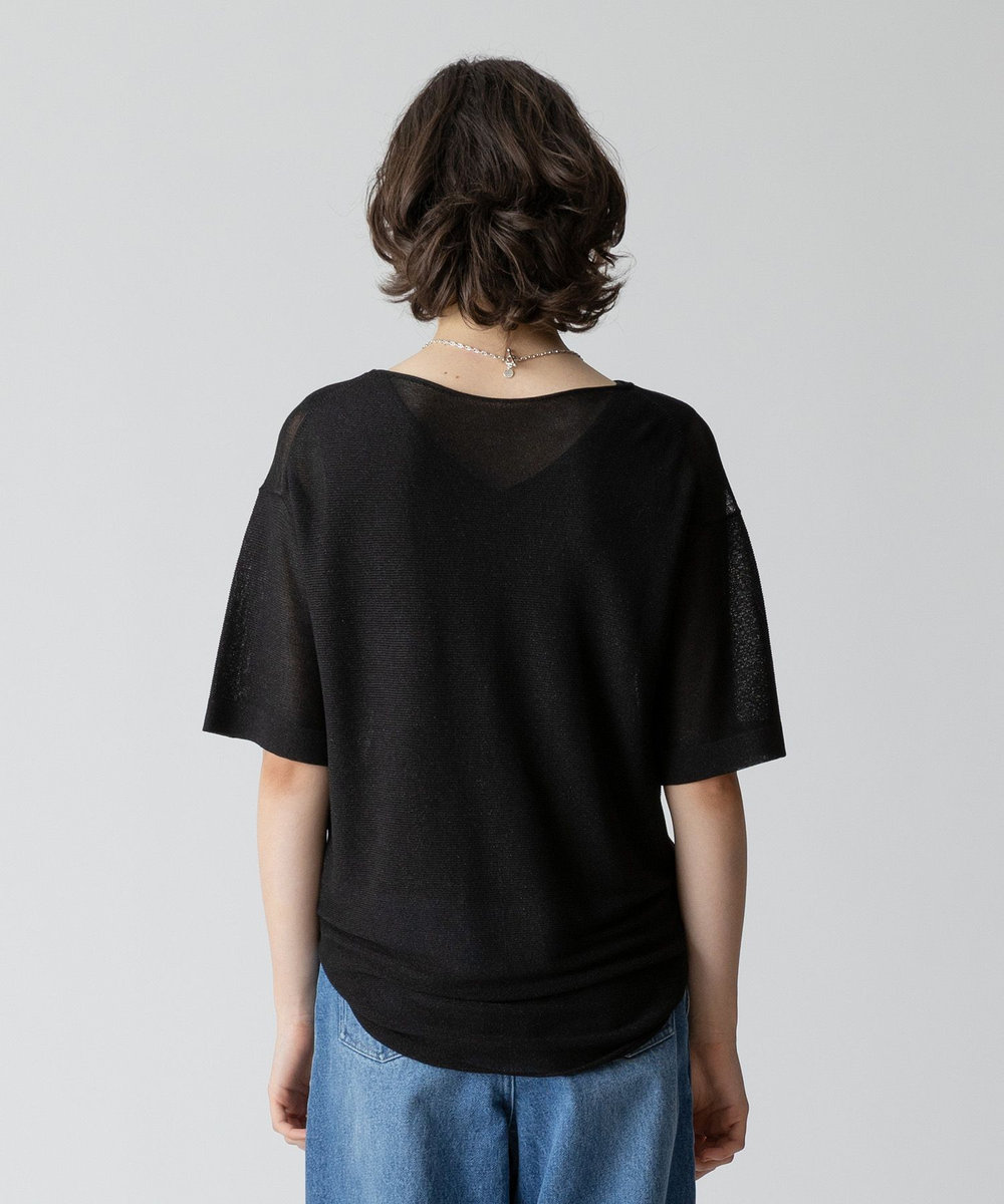 allureville スパークルヤーンプルオーバー ブラック (95)