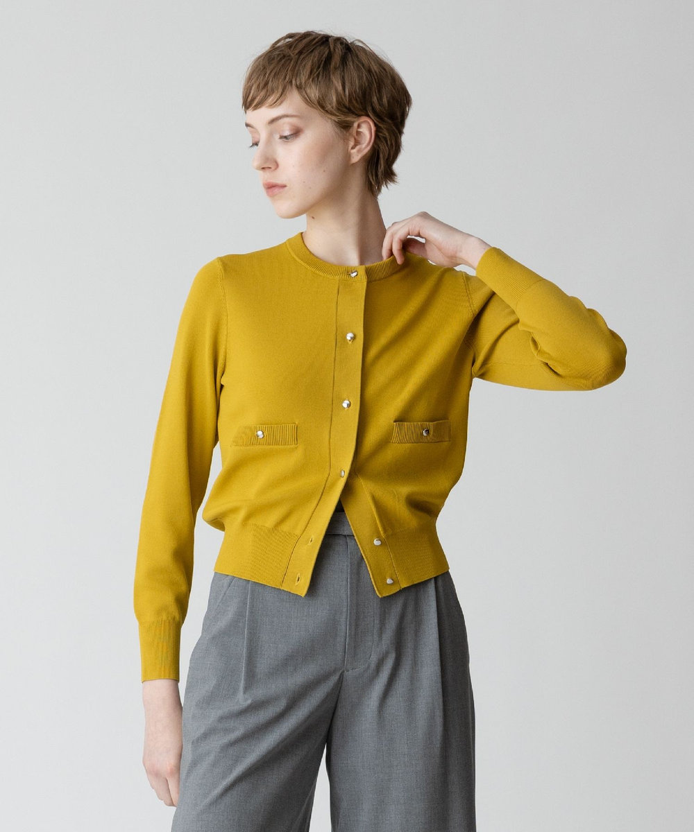 allureville ◇ ポケットクルーカーディガン イエロー (21)