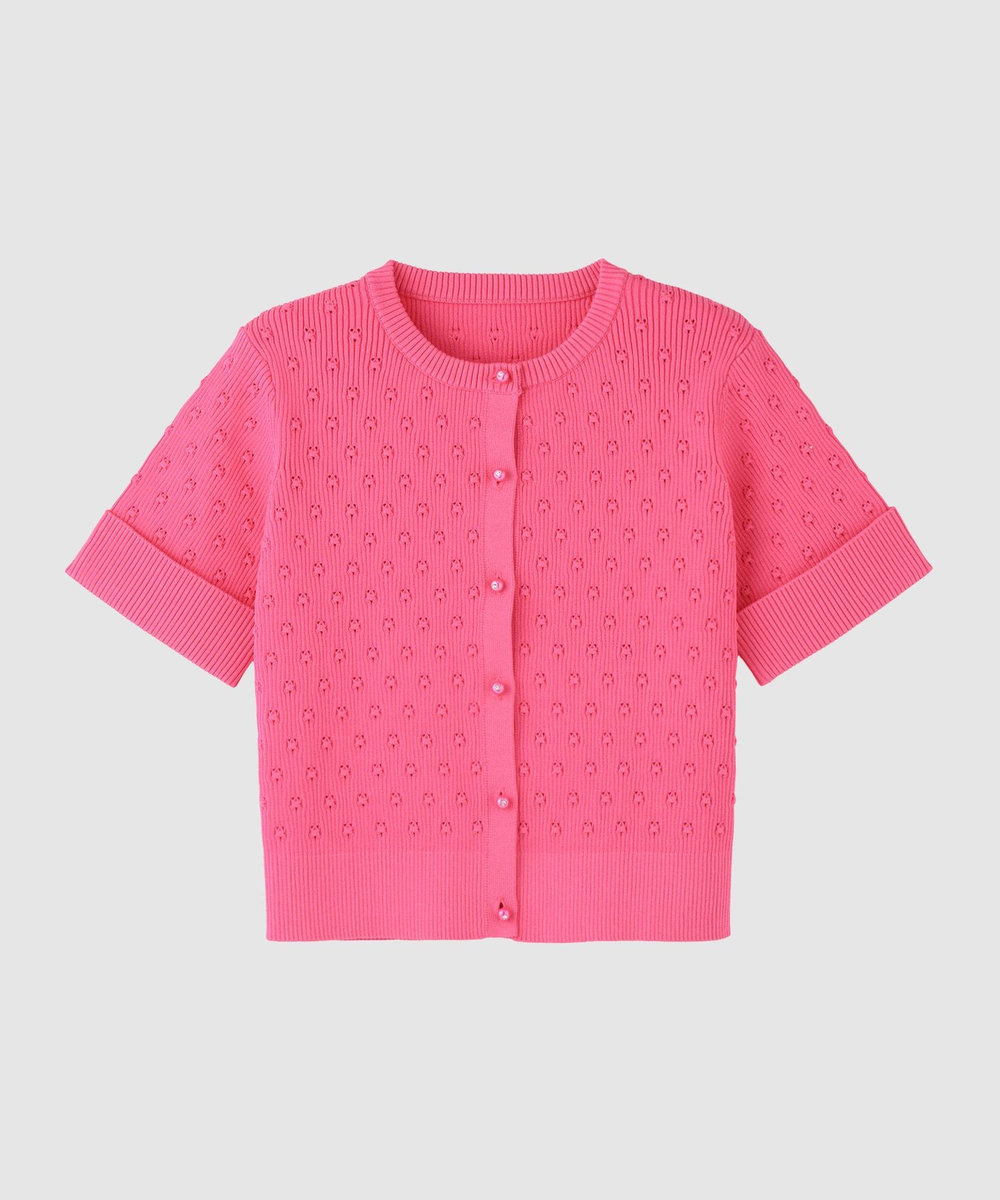 【LOULOU WILLOUGHBY】アイレット半袖カーディガン アイレット半袖カーディガン|allureville OFFICIAL SITE / ONLINE SHOP