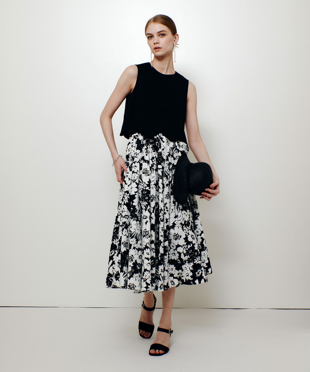 LOULOU WILLOUGHBY 【LOULOU WILLOUGHBY】コットンリネンスカラップヘムブラウス ブラック (95)