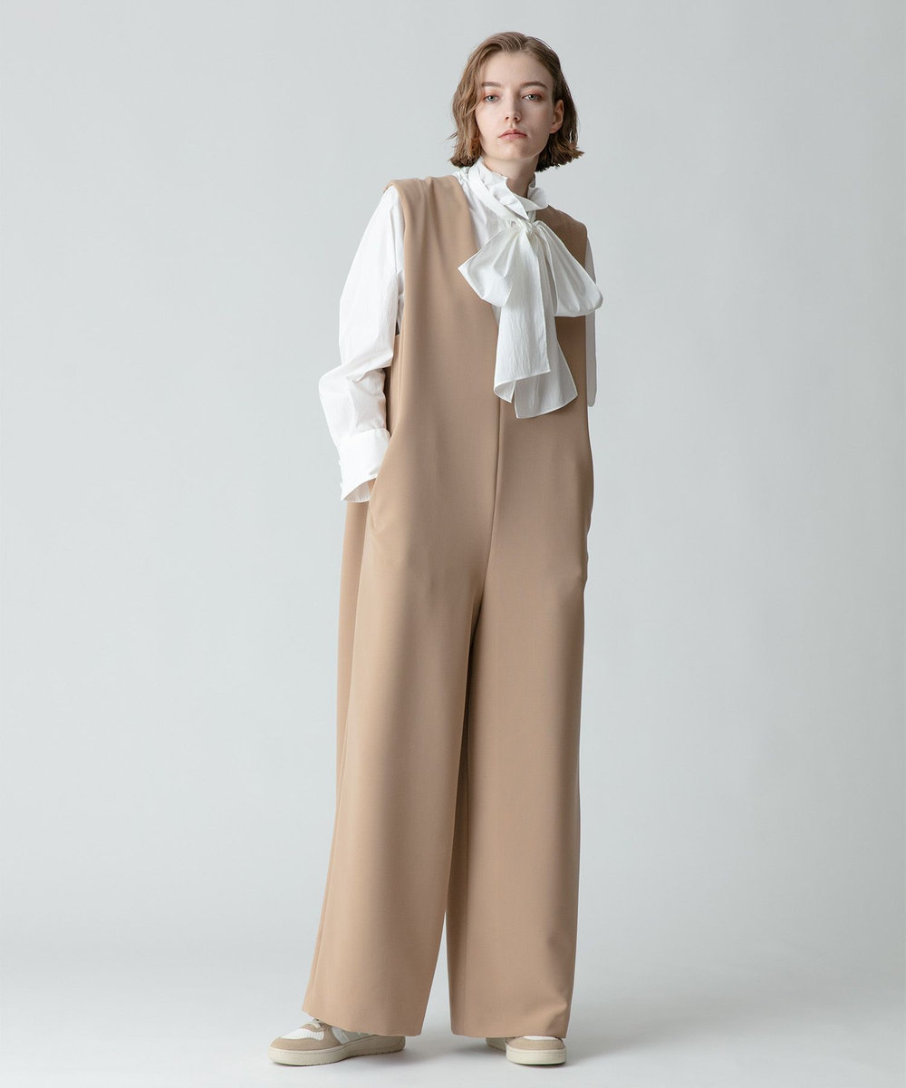 美品✨ アルアバイル エステル ダブルクロス サロペット パンツ オールインワン allureville×otonaMUSE】ダブルクロスVネックオールインワン