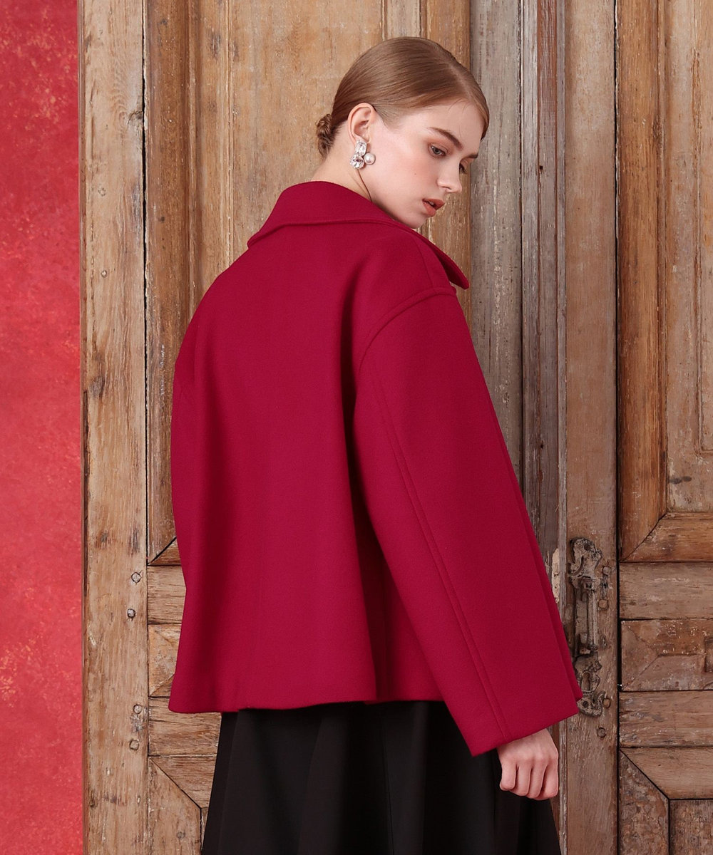 LOULOU WILLOUGHBY シャルムビーバーショートコート レッド (43)