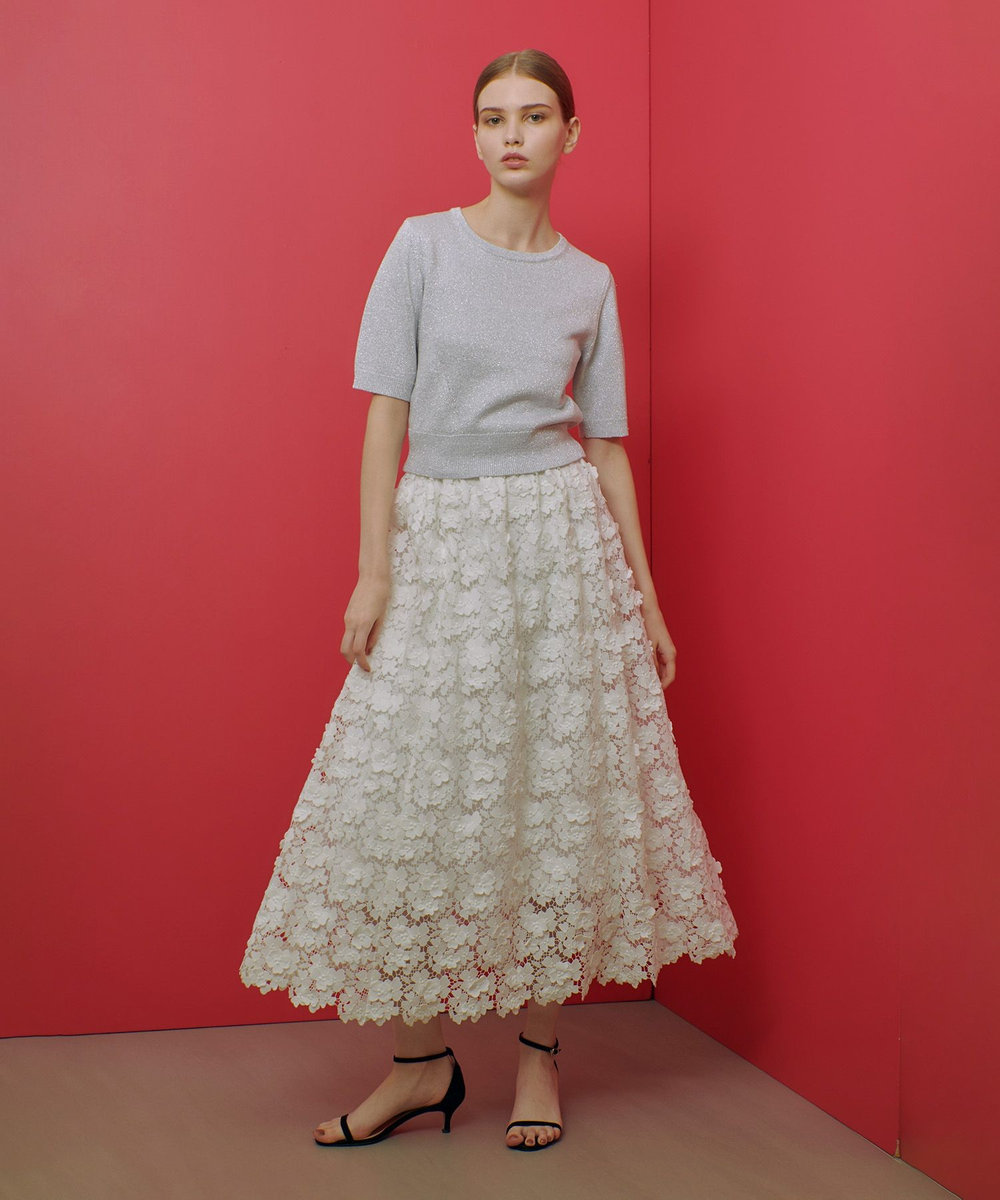 LOULOU WILLOUGHBY 【LOULOU WILLOUGHBY】ラメメランジェプルオーバー オフホワイト (02)