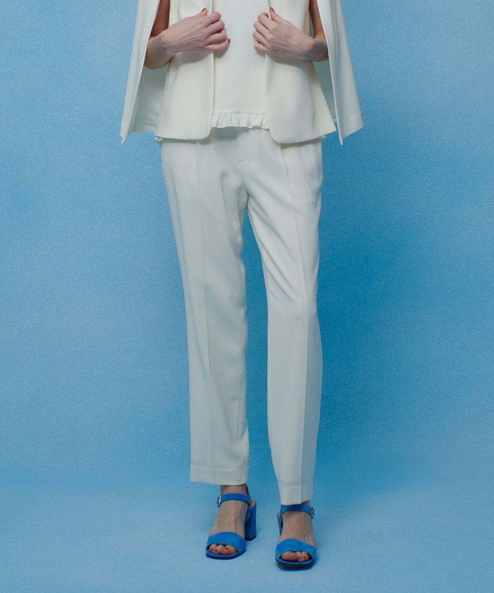 LOULOU WILLOUGHBY ハイバックテーパードパンツ オフホワイト (02)