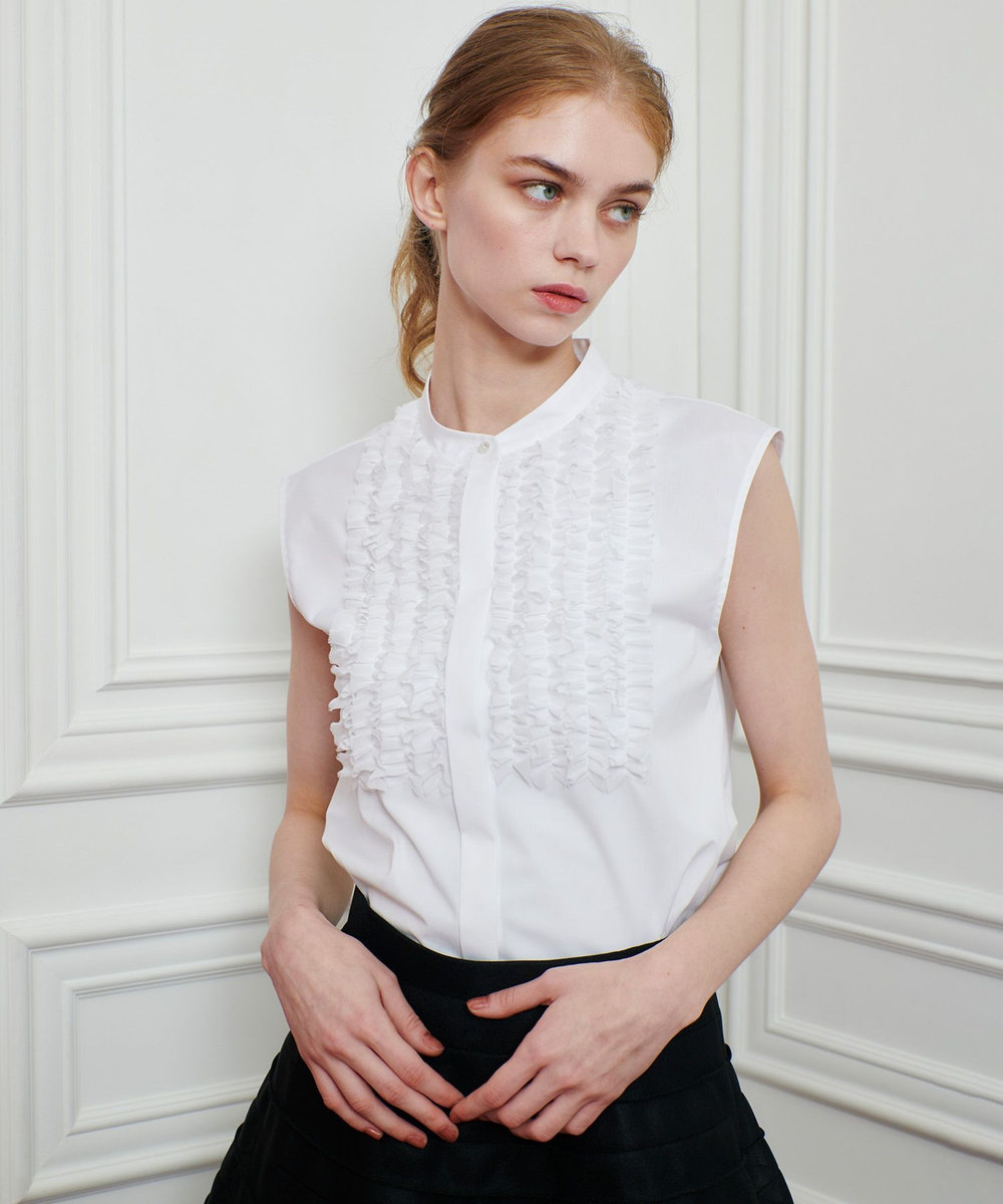 LOULOU WILLOUGHBY】フロントシアーフリルブラウス|allureville