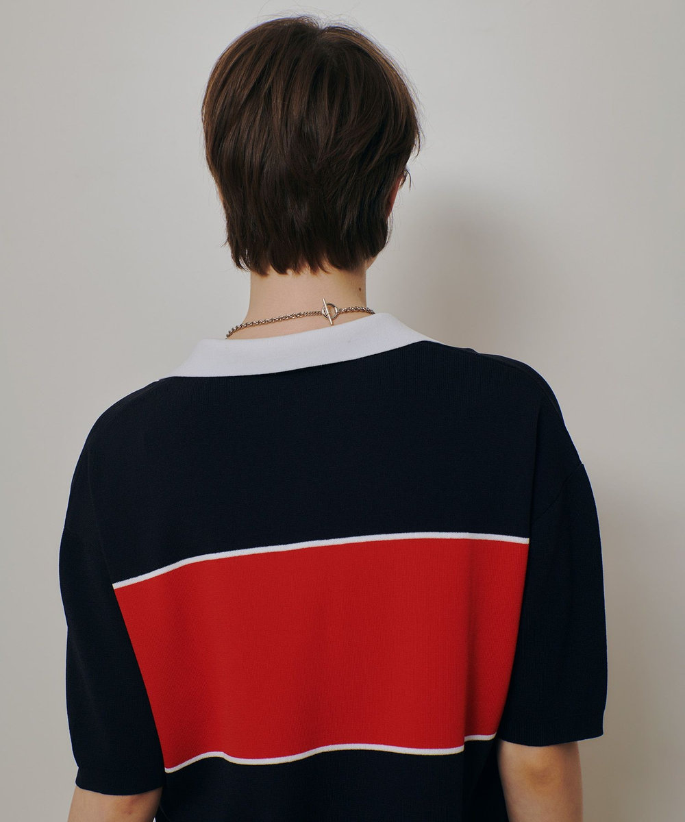 allureville ボーダーポロ プルオーバー ネイビー (67)