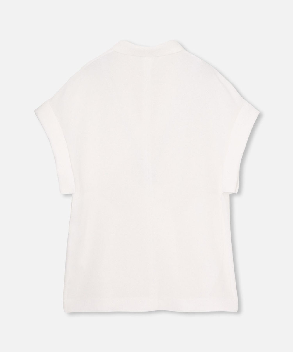allureville スラブメッシュフレンチスリーブジャケット ホワイト (01)