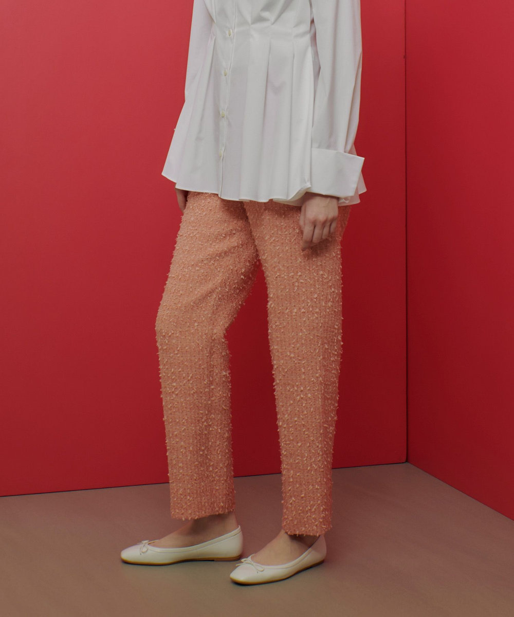 LOULOU WILLOUGHBY 【LOULOU WILLOUGHBY】ファンシーツイードパンツ ピンク (41)