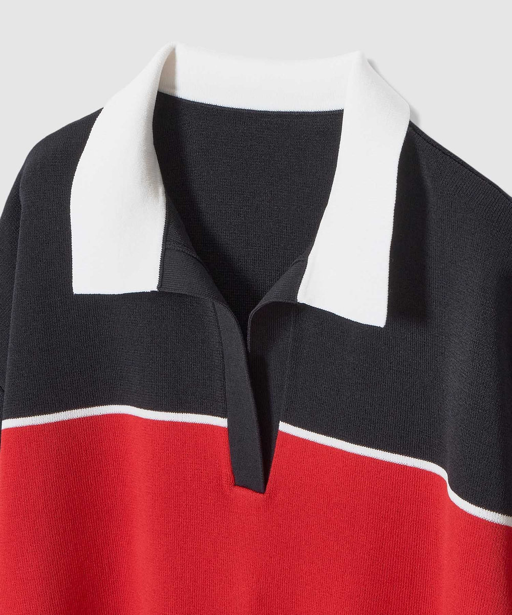 allureville ボーダーポロ プルオーバー ネイビー (67)