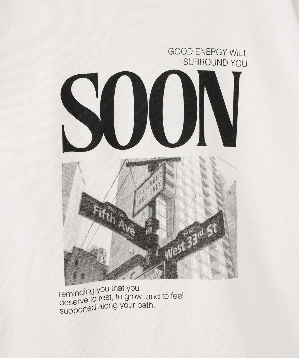 allureville サイネージロゴロングTシャツ オフホワイト (02)