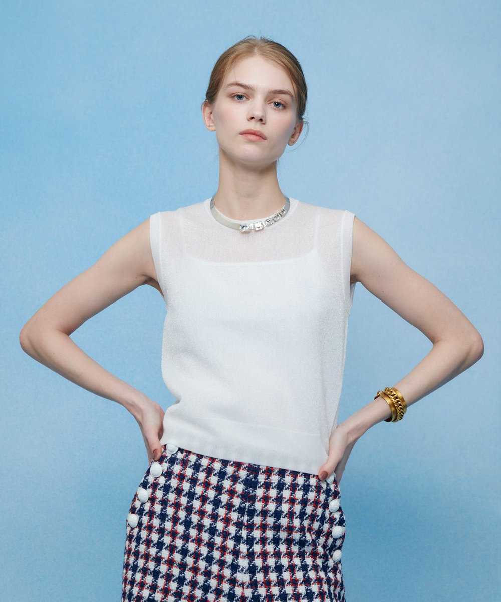 LOULOU WILLOUGHBY 【LOULOU WILLOUGHBY】シアージャガードプルオーバー オフホワイト (02)