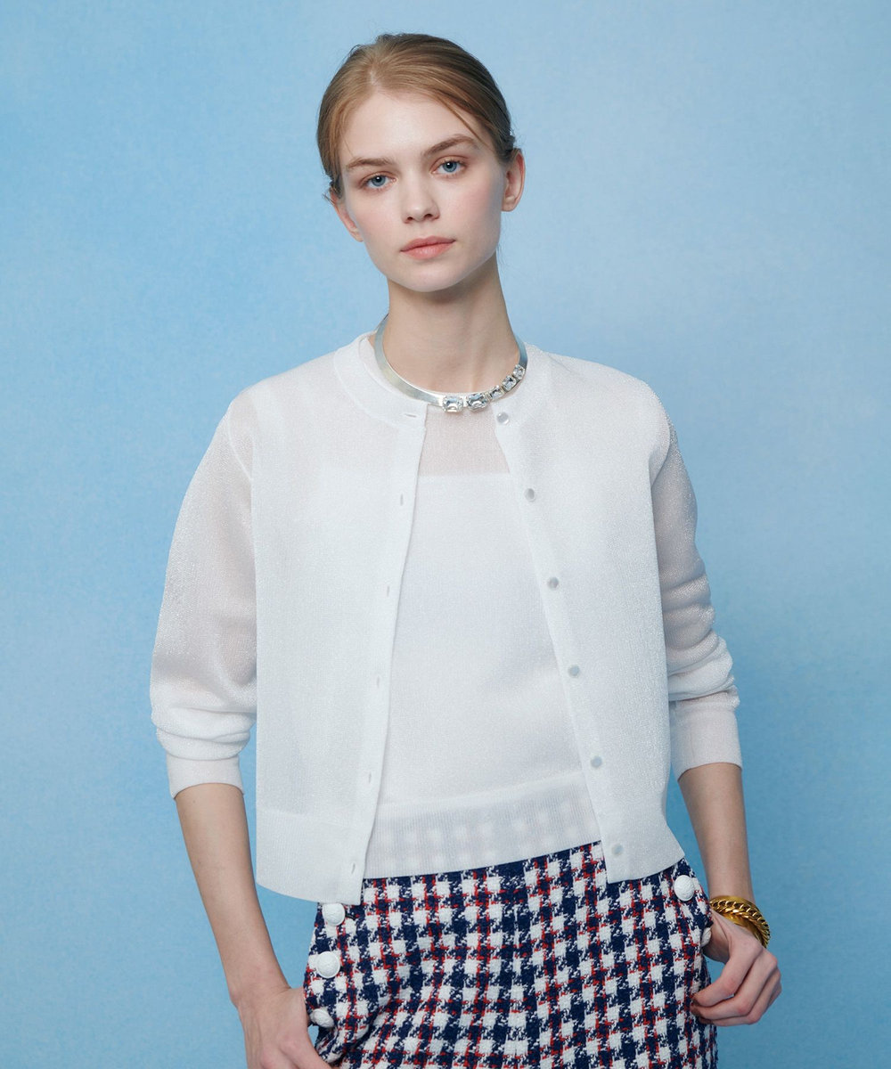 LOULOU WILLOUGHBY 【LOULOU WILLOUGHBY】シアージャガードプルオーバー オフホワイト (02)
