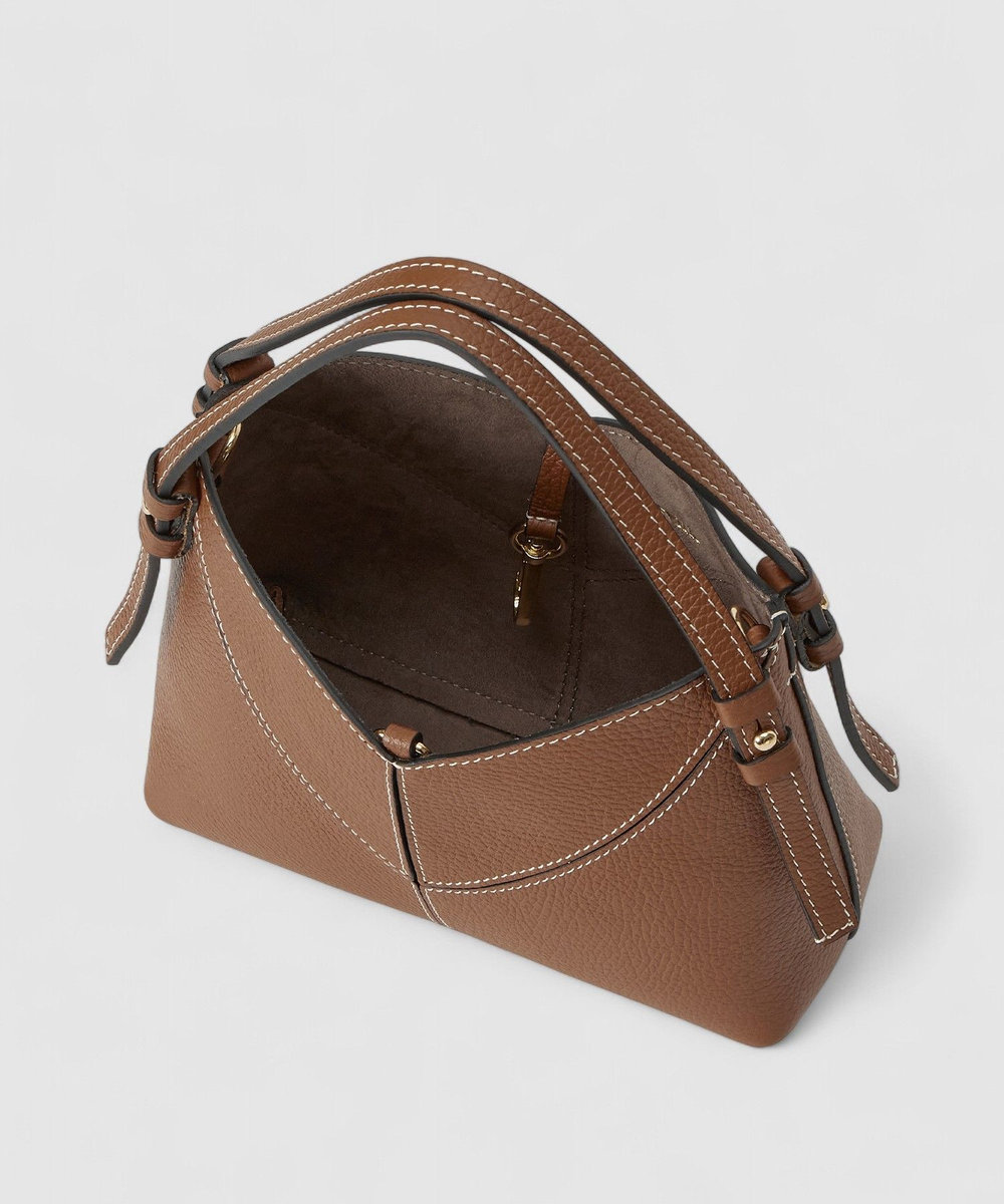 allureville ダブルハンドルバッグ キャメル (84)