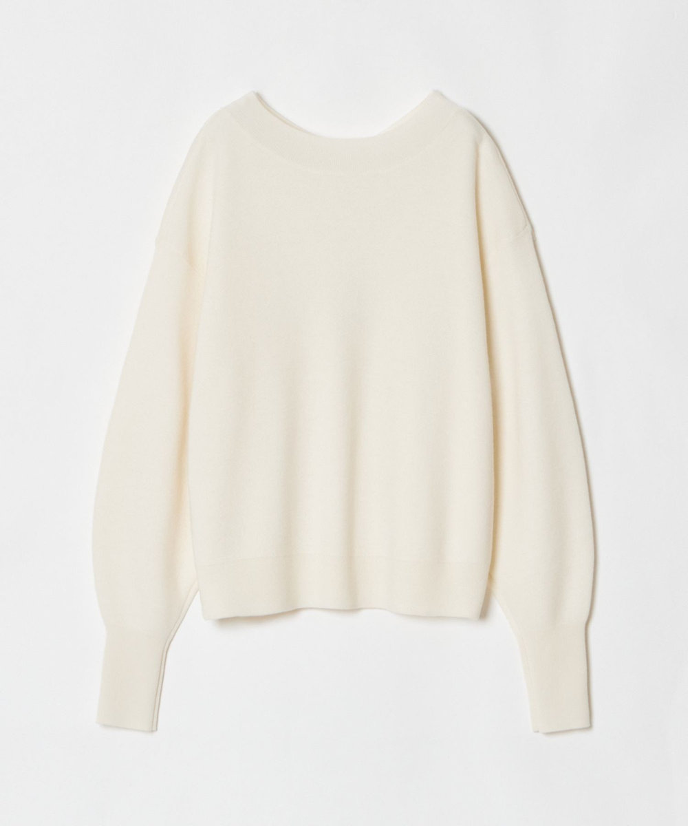 allureville 【セットアップ対応可能】ウールスムース2WAYネックプルオーバー オフホワイト (02)