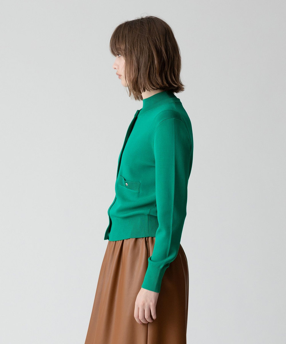 allureville ◇ ポケットクルーカーディガン グリーン (71)