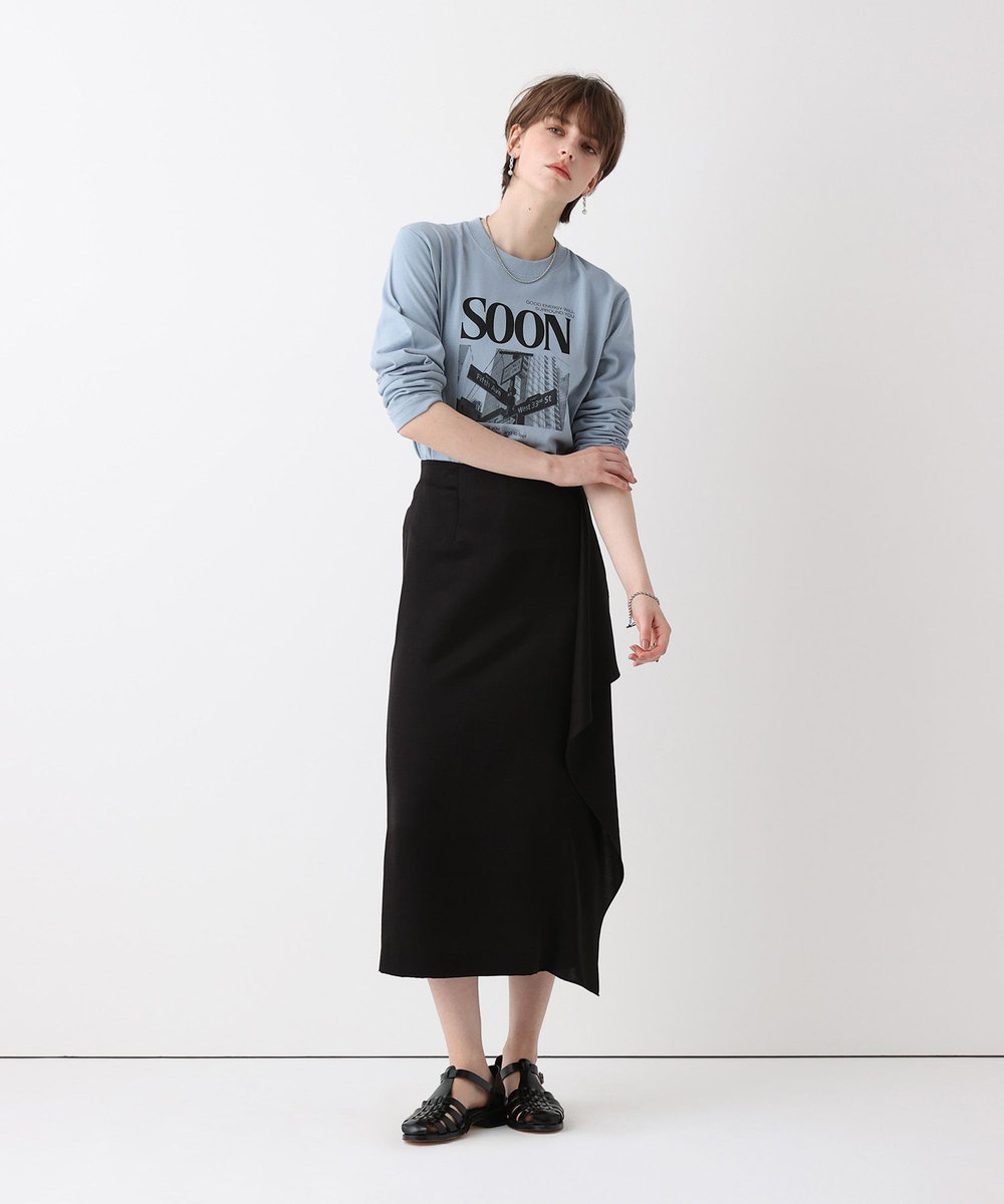 allureville サイネージロゴロングTシャツ サックス (63)