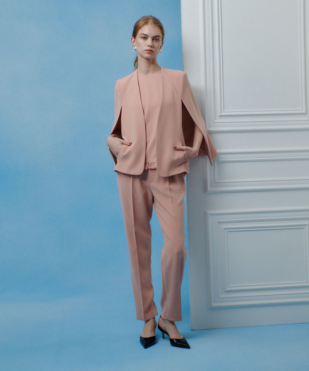 LOULOU WILLOUGHBY ハイバックテーパードパンツ ピンク (41)