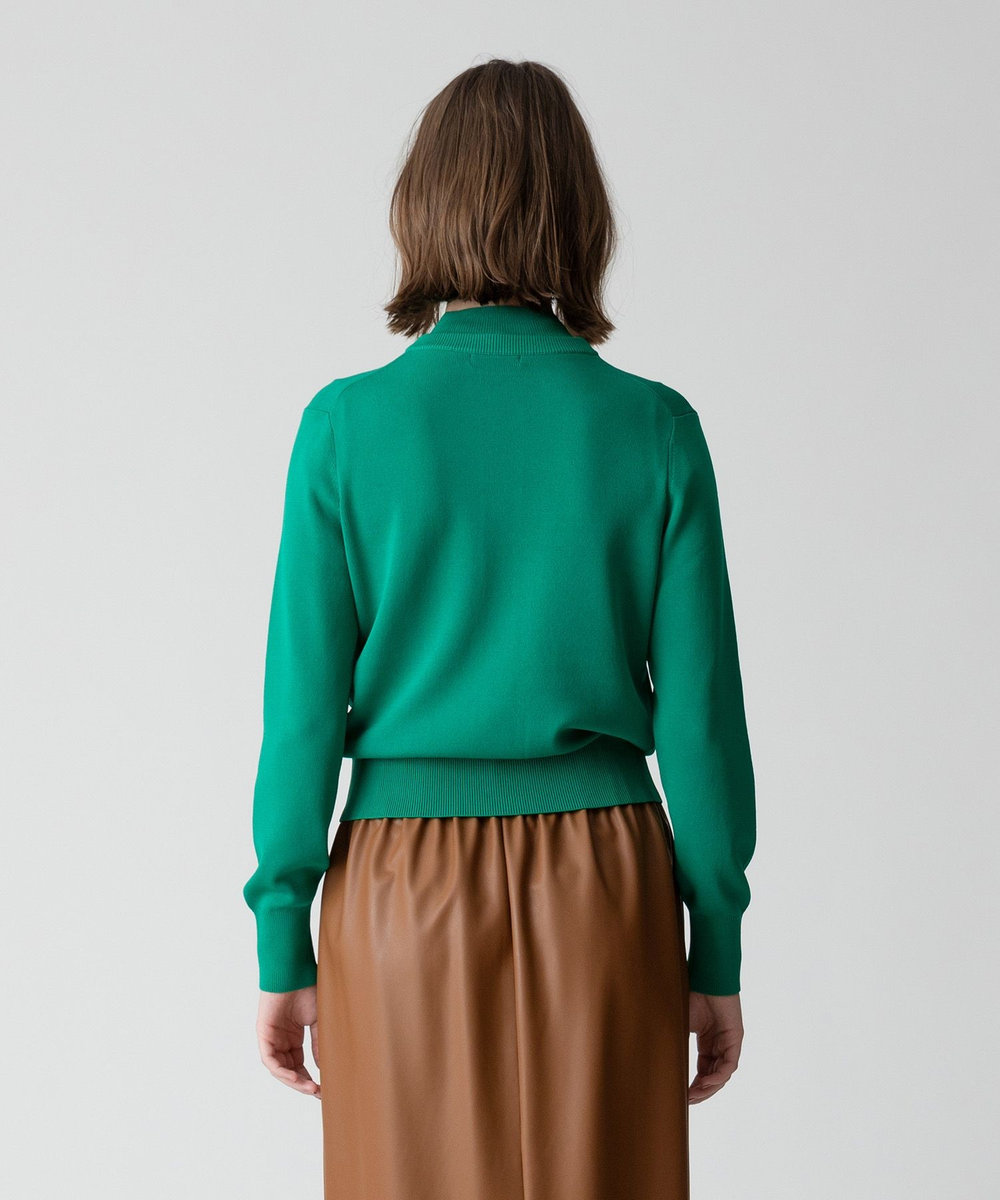 allureville ◇ ポケットクルーカーディガン グリーン (71)