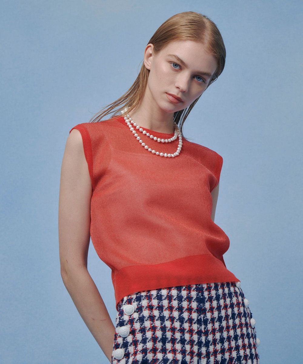 LOULOU WILLOUGHBY 【LOULOU WILLOUGHBY】シアージャガードプルオーバー レッド (43)