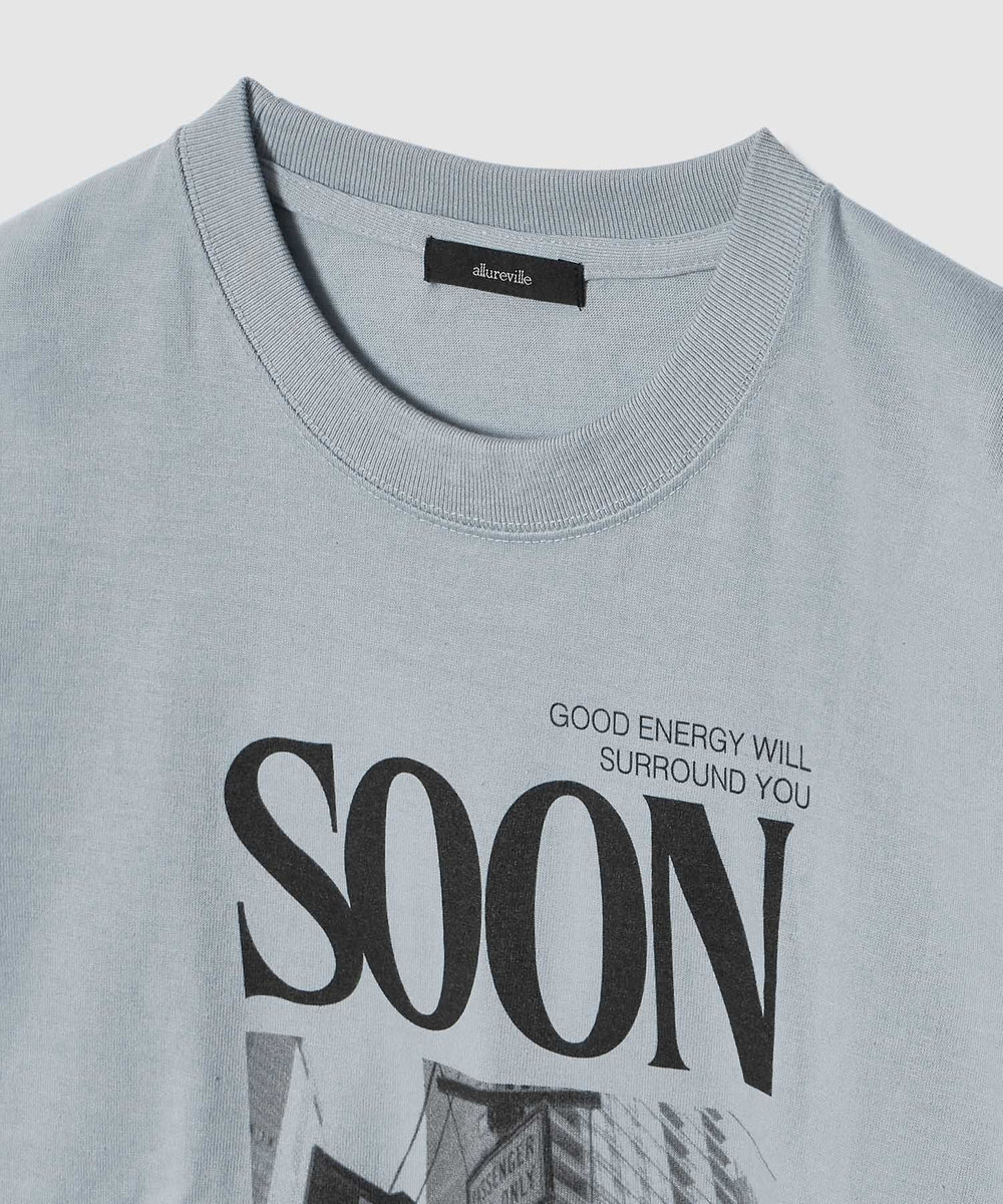 allureville サイネージロゴロングTシャツ サックス (63)