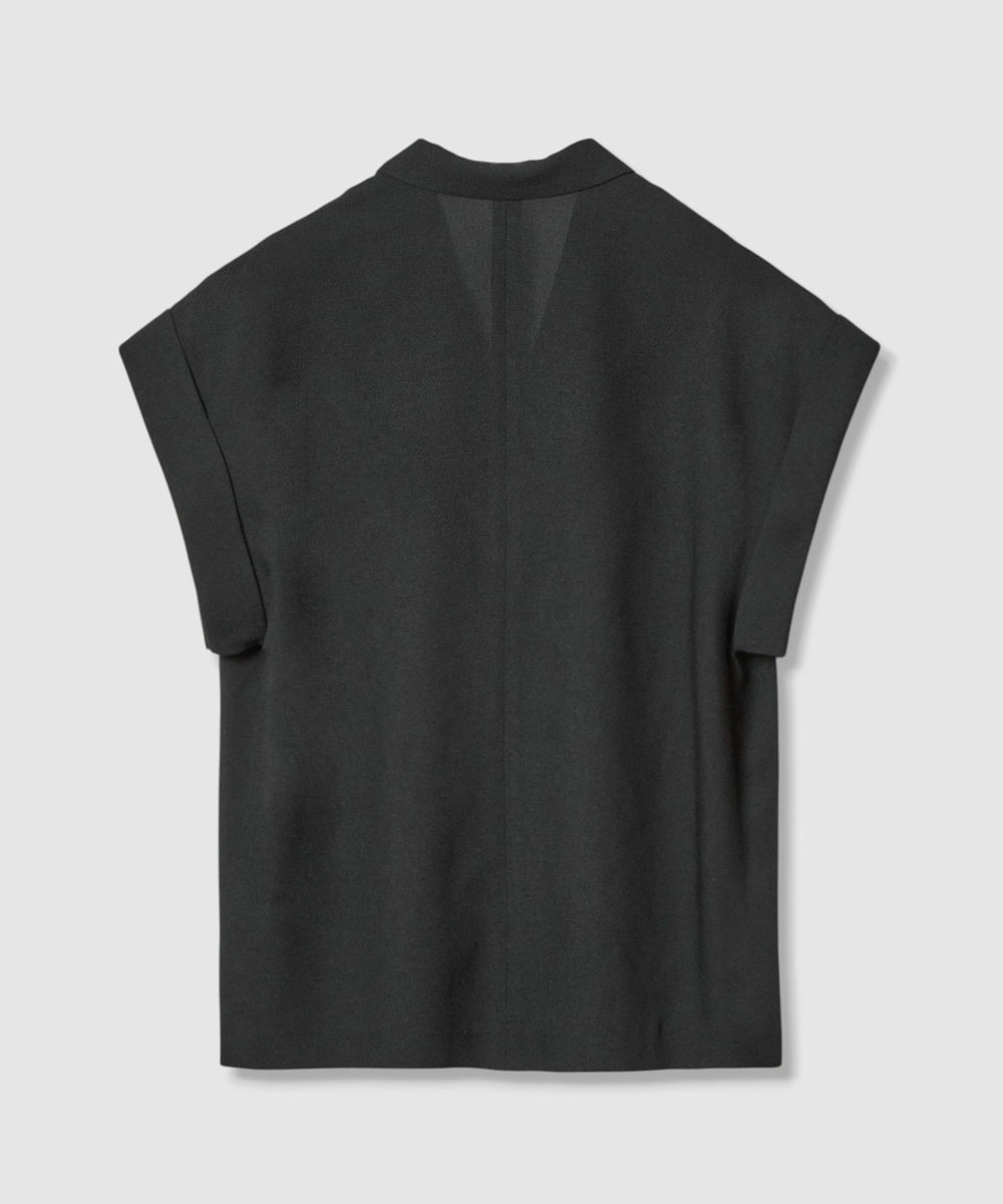 allureville スラブメッシュフレンチスリーブジャケット ネイビー (65)