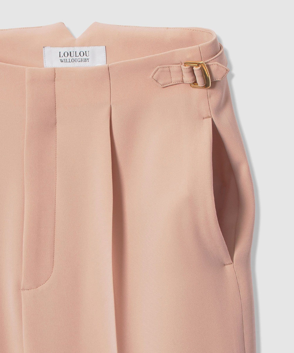 LOULOU WILLOUGHBY ハイバックテーパードパンツ ピンク (41)