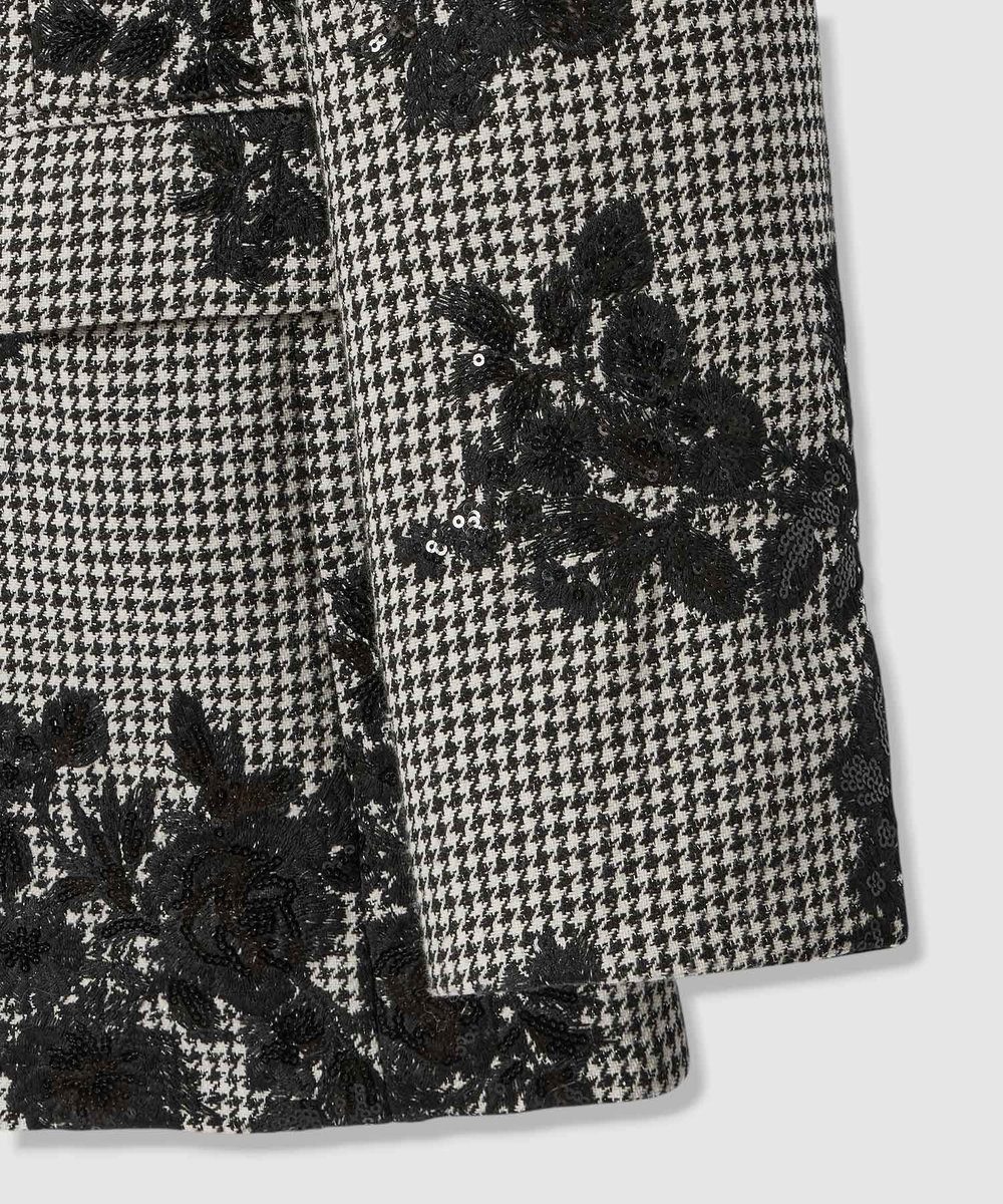 LOULOU WILLOUGHBY フラワー刺繍千鳥ジャケット ホワイト系 (08)