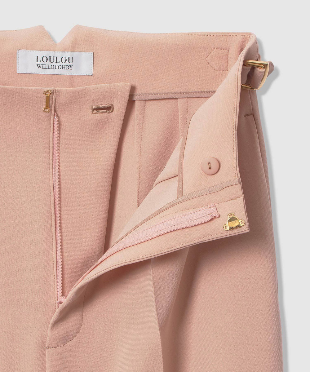 LOULOU WILLOUGHBY ハイバックテーパードパンツ ピンク (41)
