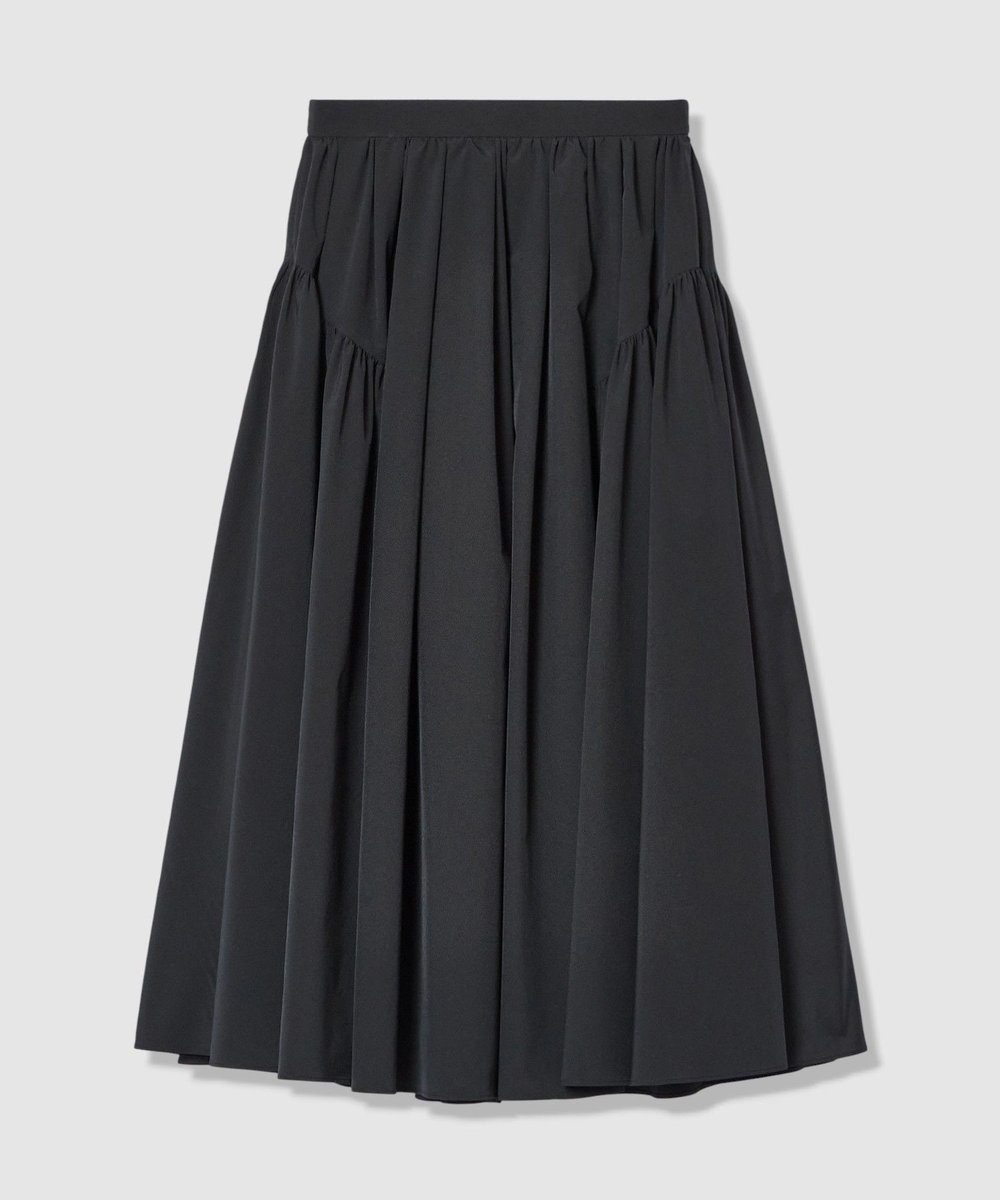 LOULOU WILLOUGHBY 【LOULOU WILLOUGHBY】キリカエタックタフタスカート ブラック (95)