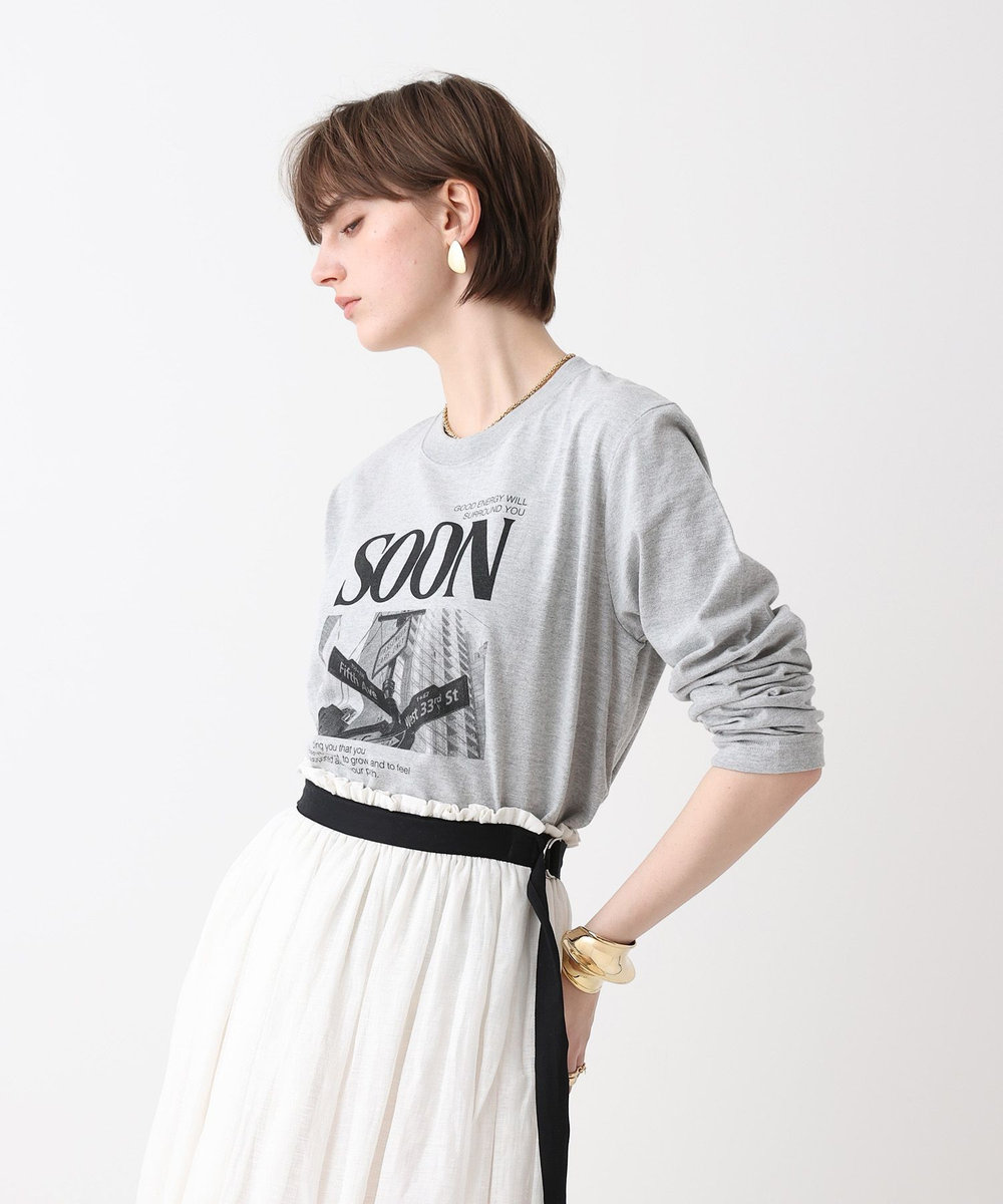 allureville サイネージロゴロングTシャツ グレー (92)