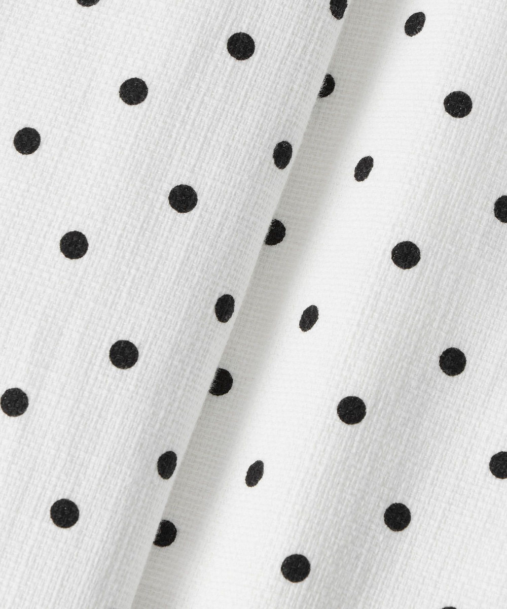 LOULOU WILLOUGHBY 【LOULOU WILLOUGHBY】リネン混ドットハーフスリーブジャケット ホワイト系 (08)
